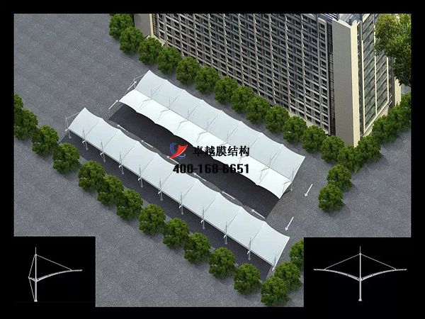    婁底<font color='red'>膜結(jié)構(gòu)車(chē)棚</font>【婁底市水業(yè)有限責(zé)任公司-停車(chē)棚】工程實(shí)例