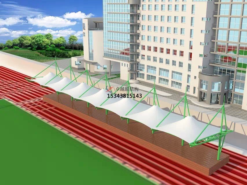 乾縣體育公園膜結構【看臺雨棚】門球場案例